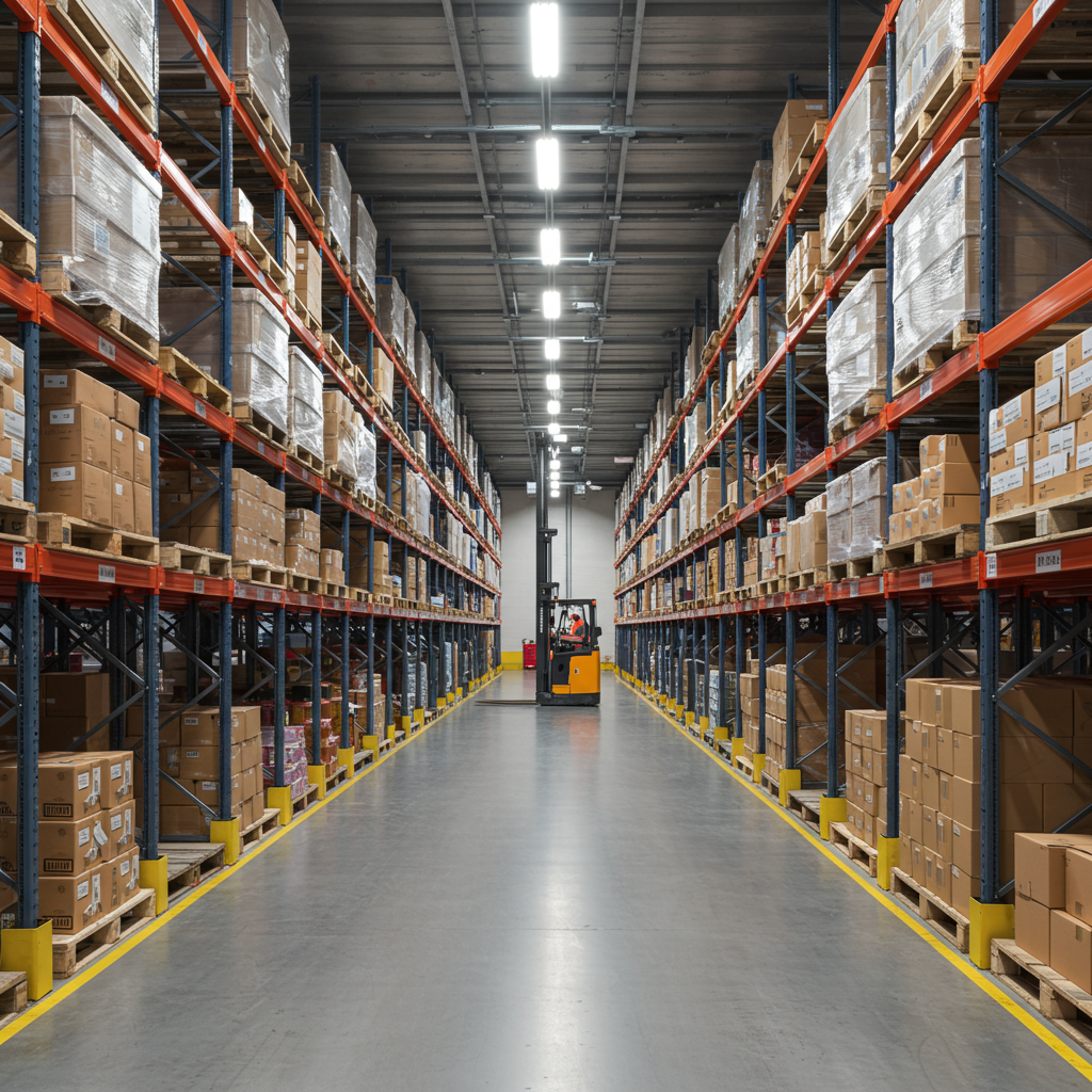 Modern warehouse interior in Richards Bay with pallets, ideal for secure storage and efficient stock management